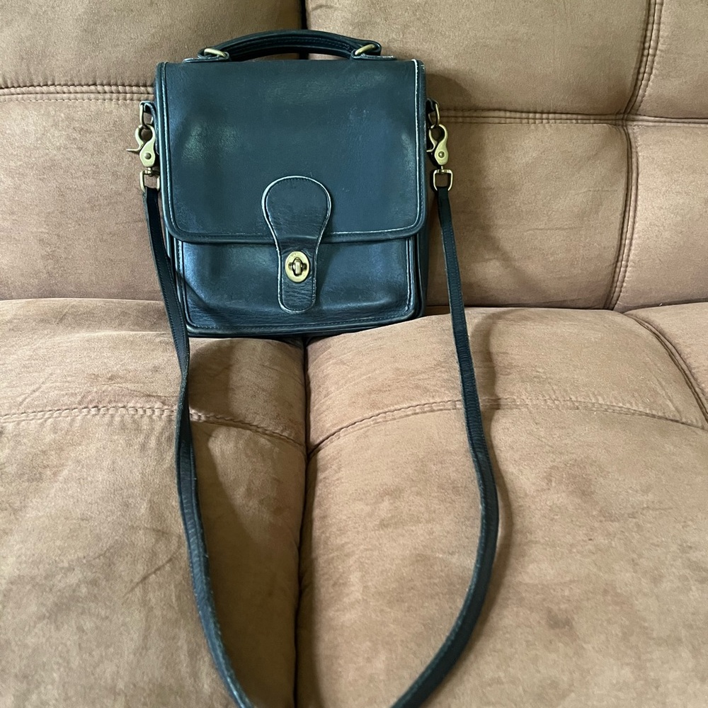 Coach Black Leather Crossbody Bag